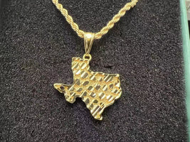 Wholesale 18K Gold Plated Nugget Map Vintage Shape Charm Pendant Necklace for Men Women Unique Gold Pendant for Jewelry