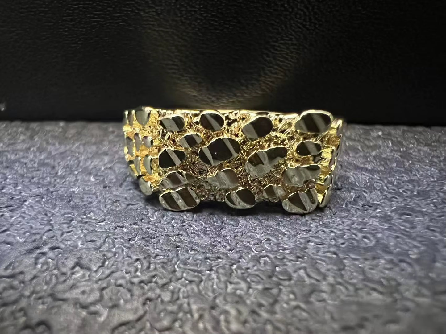 Factory Direct Sales Nugget Ring Custom Hip Hop Fine Jewelry for Men Women Father'S Day Gift