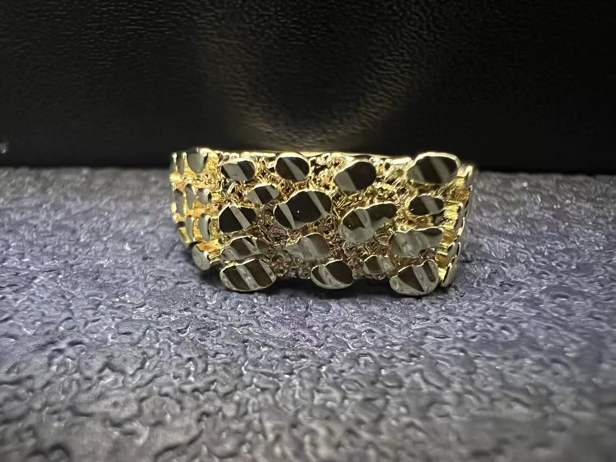 Factory Direct Sales Nugget Ring Custom Hip Hop Fine Jewelry for Men Women Father'S Day Gift