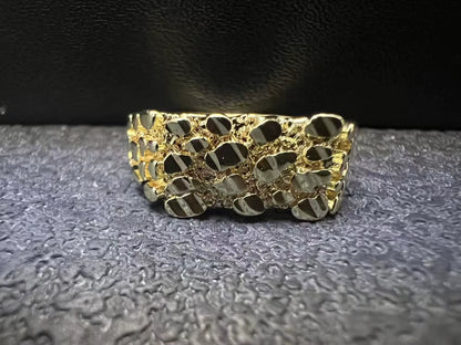 Factory Direct Sales Nugget Ring Custom Hip Hop Fine Jewelry for Men Women Father'S Day Gift