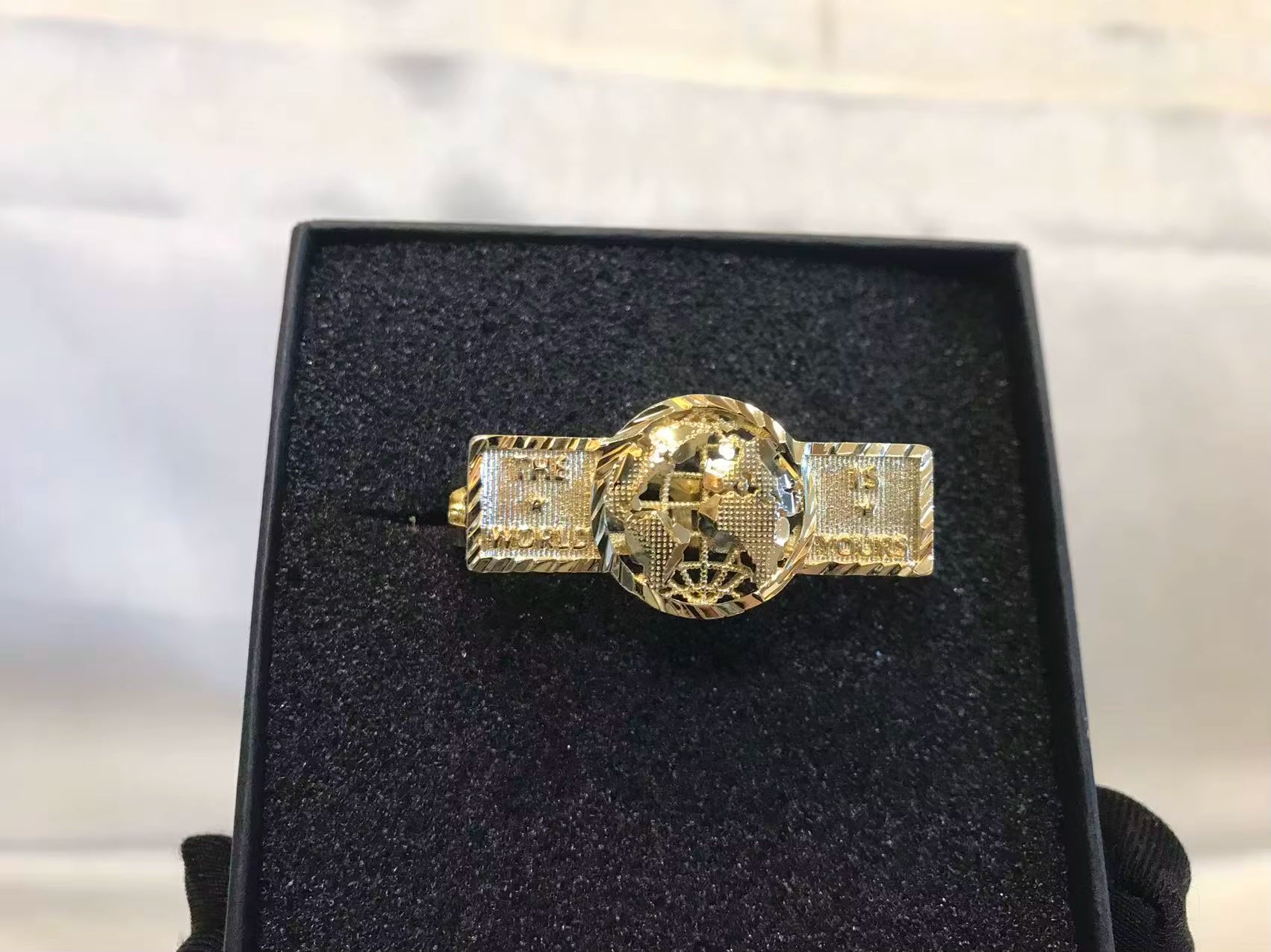 Customized Stainless Steel Trendy 18K Gold Plated Double Finger Cartoon Ring Cute Jewelry for Gift