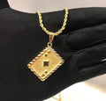 Custom Cartoon Necklace 18K Gold Plated Stainless Steel Cartoon Poker Card Pendant Necklace Fashion Chain Jewelry Wholesale