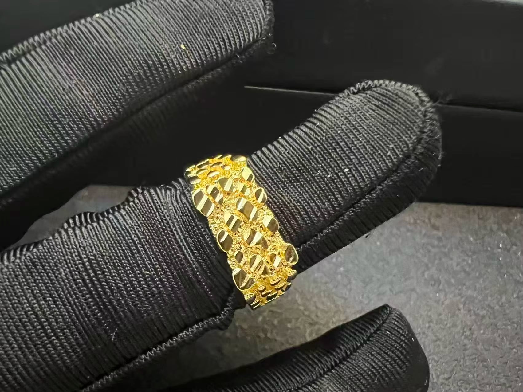 Factory Direct Sales Nugget Ring Custom Hip Hop Fine Jewelry for Men Women Father'S Day Gift