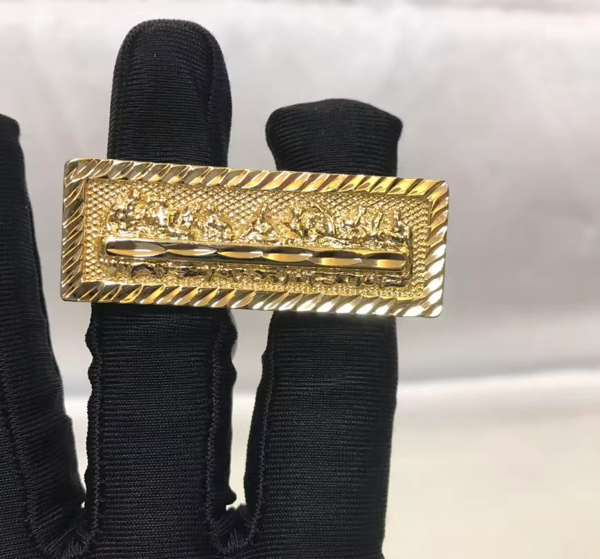 Customized Stainless Steel Trendy 18K Gold Plated Double Finger Cartoon Ring Cute Jewelry for Gift