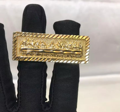 Customized Stainless Steel Trendy 18K Gold Plated Double Finger Cartoon Ring Cute Jewelry for Gift