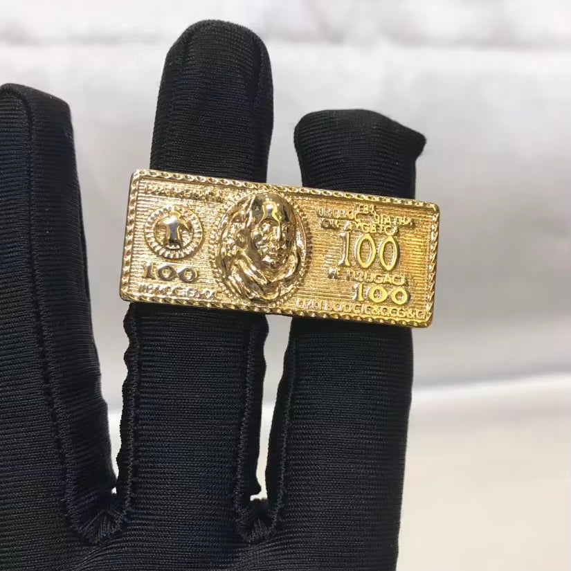 Customized Stainless Steel Trendy 18K Gold Plated Double Finger Cartoon Ring Cute Jewelry for Gift
