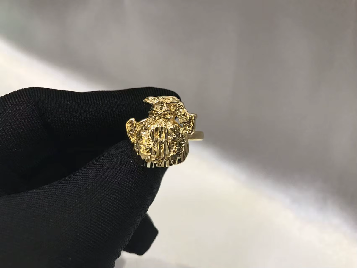 Custom Cartoon Ring Trendy Stainless Steel Money Bag Ring Fashion Jewelry Gift