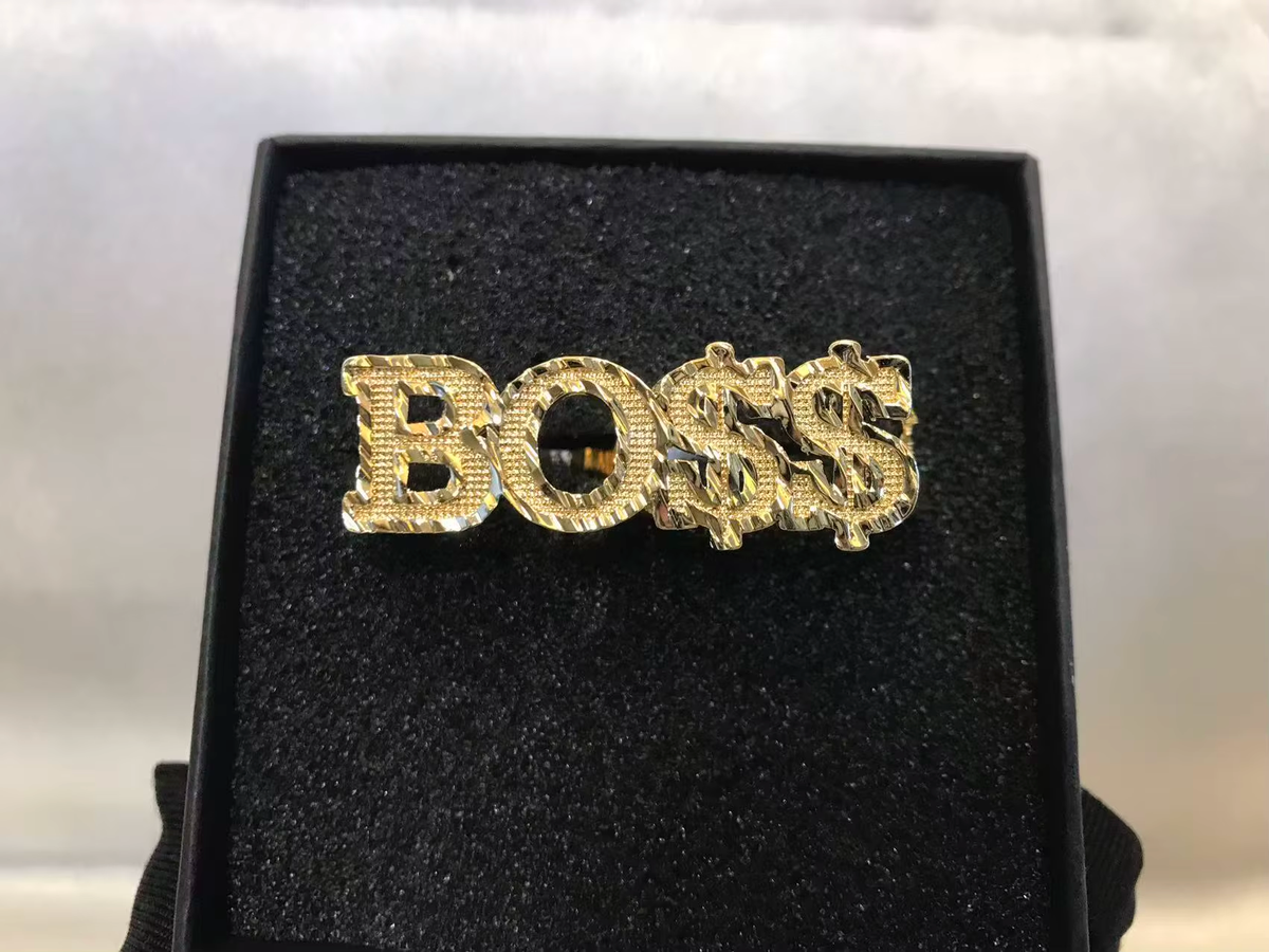 Customized Stainless Steel Trendy 18K Gold Plated Double Finger Cartoon Ring Cute Jewelry for Gift