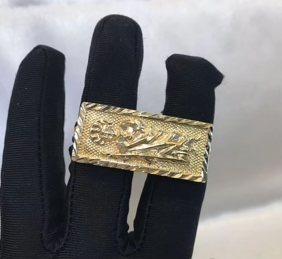 Customized Stainless Steel Trendy 18K Gold Plated Double Finger Cartoon Ring Cute Jewelry for Gift