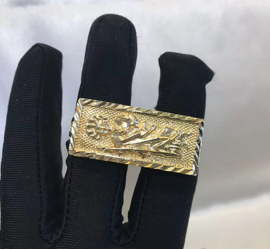Customized Stainless Steel Trendy 18K Gold Plated Double Finger Cartoon Ring Cute Jewelry for Gift