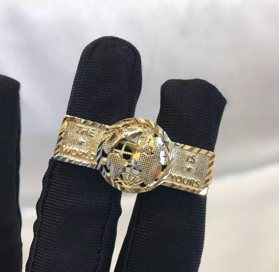 Customized Stainless Steel Trendy 18K Gold Plated Double Finger Cartoon Ring Cute Jewelry for Gift