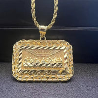 Customized 18K Gold Hip Hop Last Supper Jesus Pendant Custom Stainless Steel Necklace for Men Diamond Jewelry