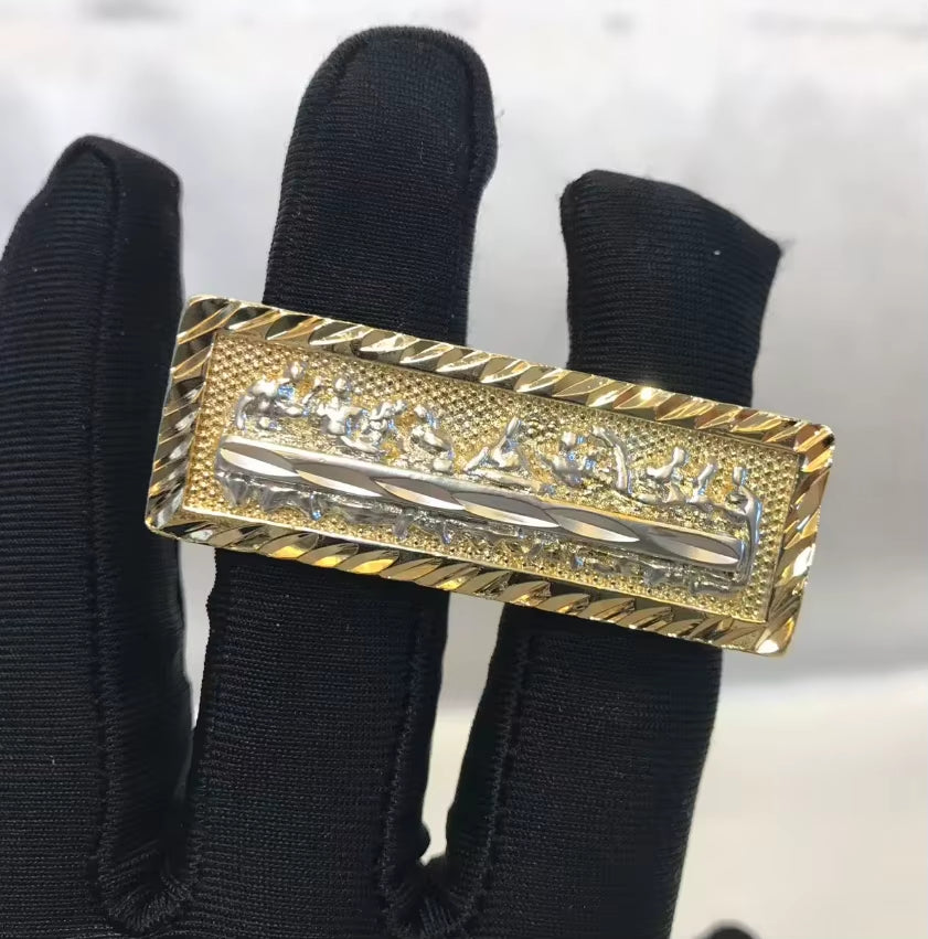 Customized Stainless Steel Trendy 18K Gold Plated Double Finger Cartoon Ring Cute Jewelry for Gift