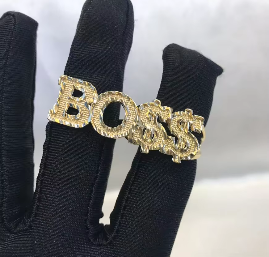 Customized Stainless Steel Trendy 18K Gold Plated Double Finger Cartoon Ring Cute Jewelry for Gift