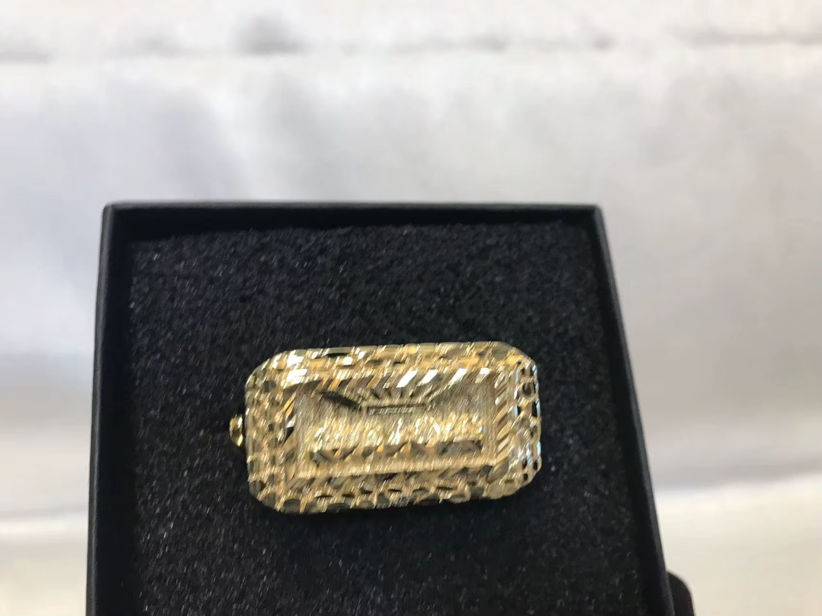 Customized Stainless Steel Trendy 18K Gold Plated Double Finger Cartoon Ring Cute Jewelry for Girls Boys Women for Gift