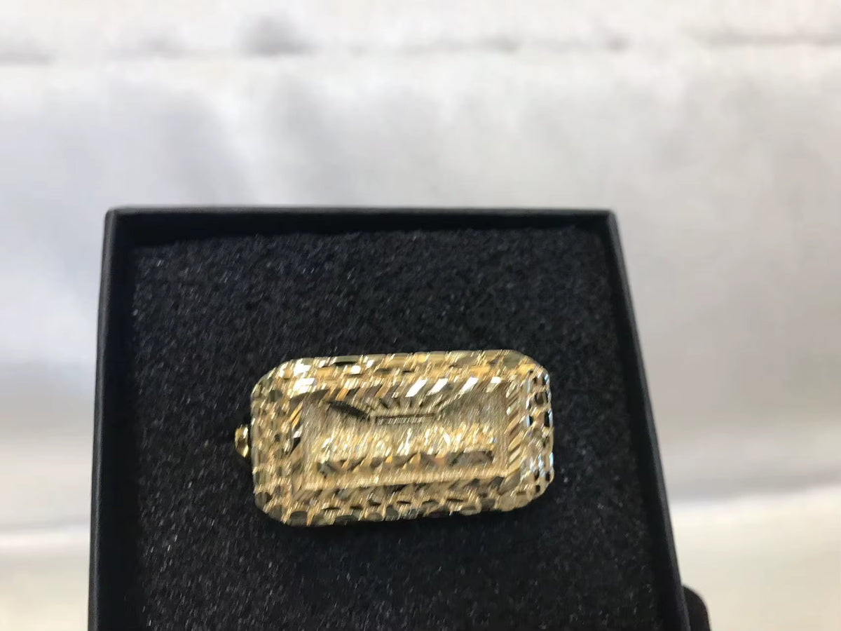 Customized Stainless Steel Trendy 18K Gold Plated Double Finger Cartoon Ring Cute Jewelry for Girls Boys Women for Gift